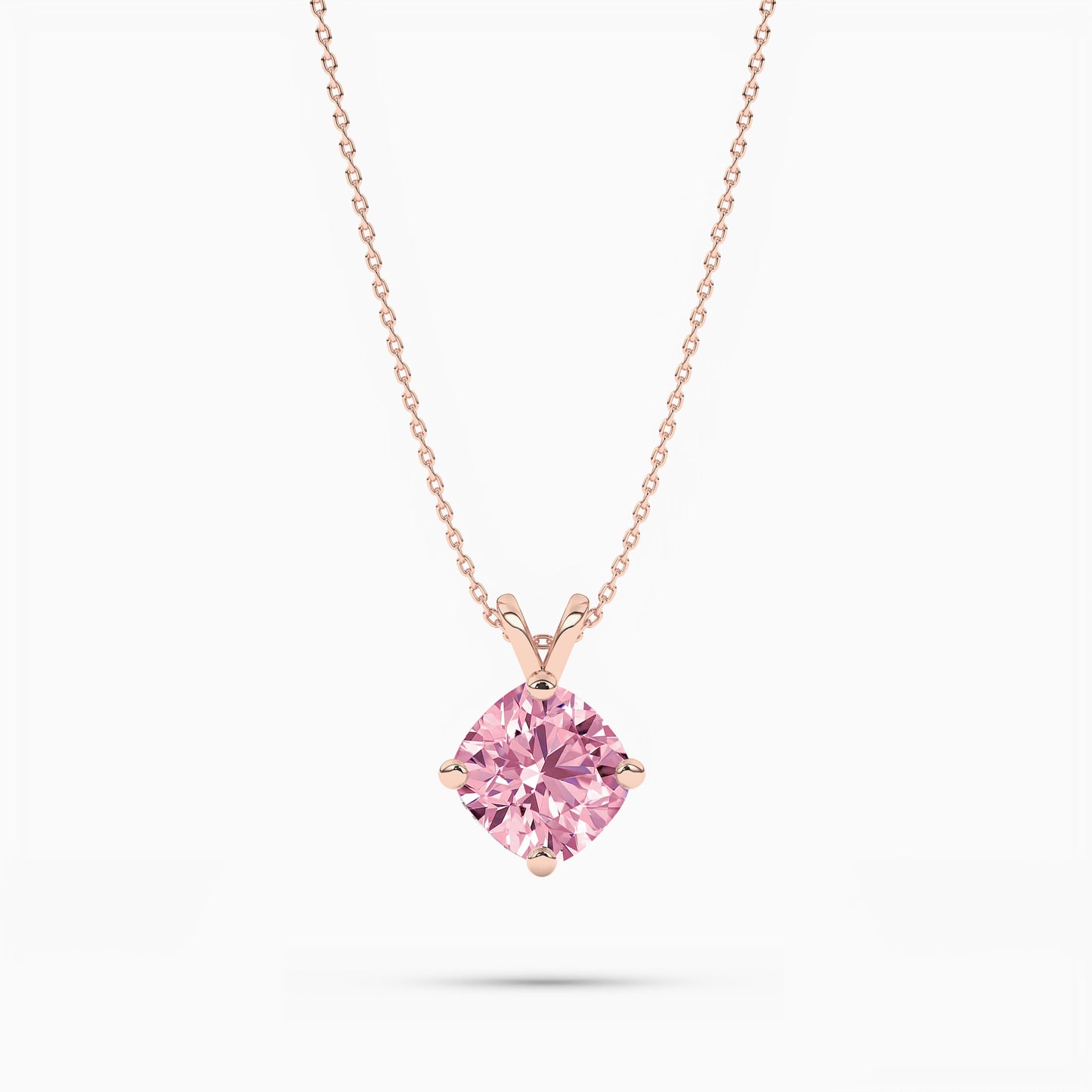 Rose gold cushion pendant