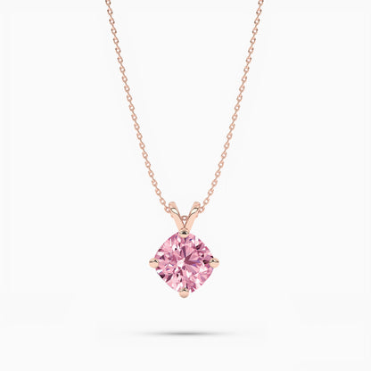 Rose gold cushion pendant
