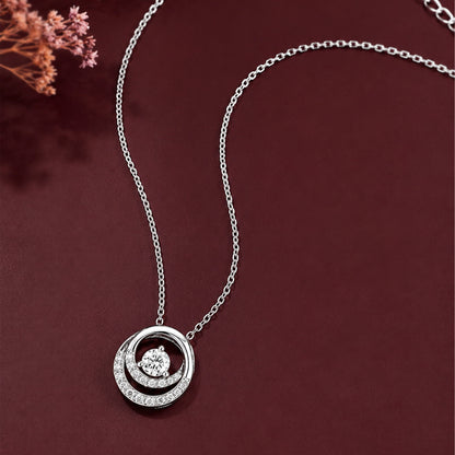 Silver Chain with Diamond Pendant