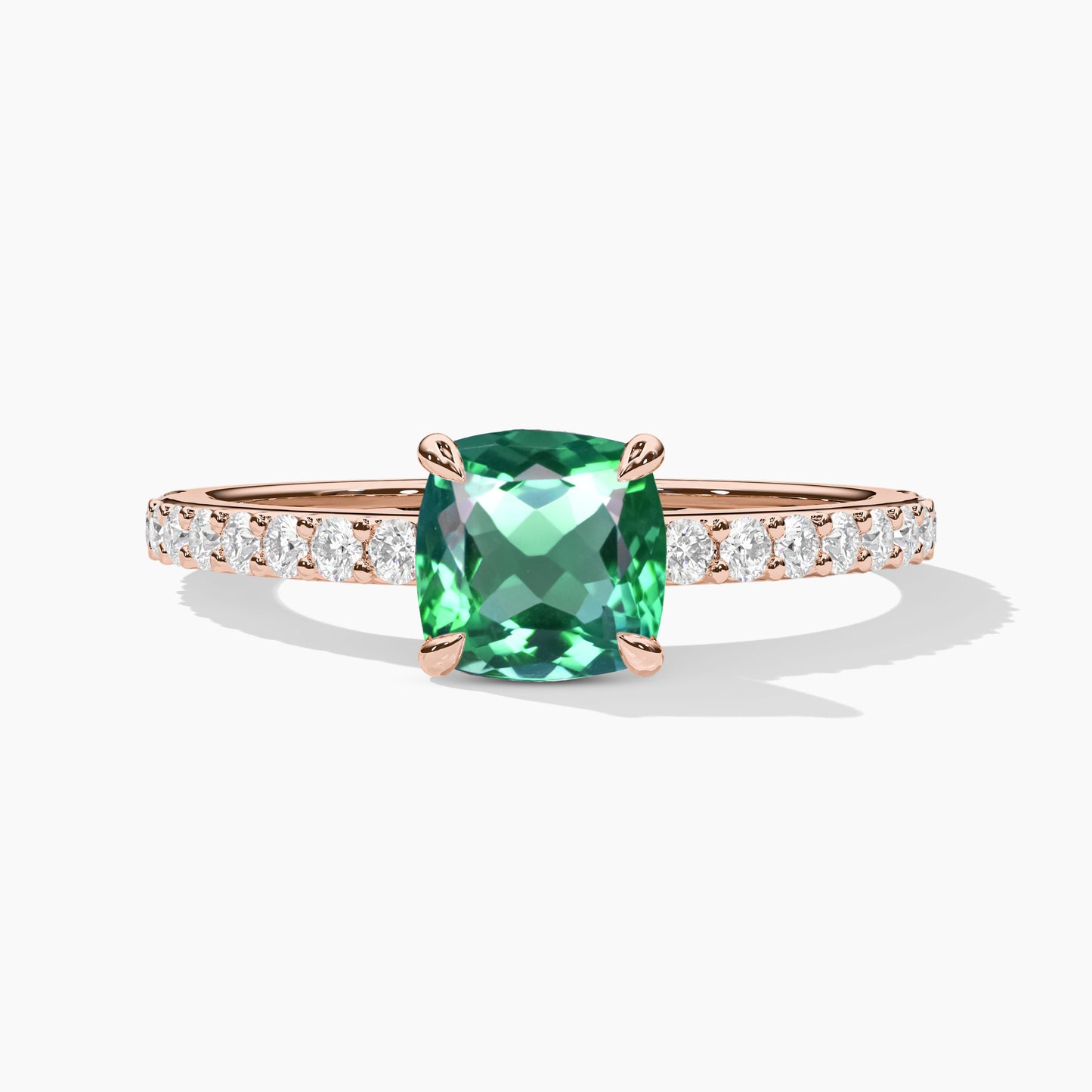Rose gold real silver rings for women