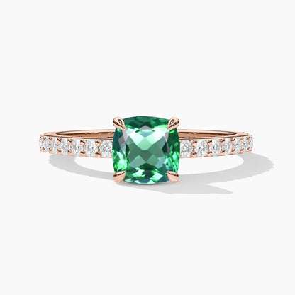 Rose gold real silver rings for women