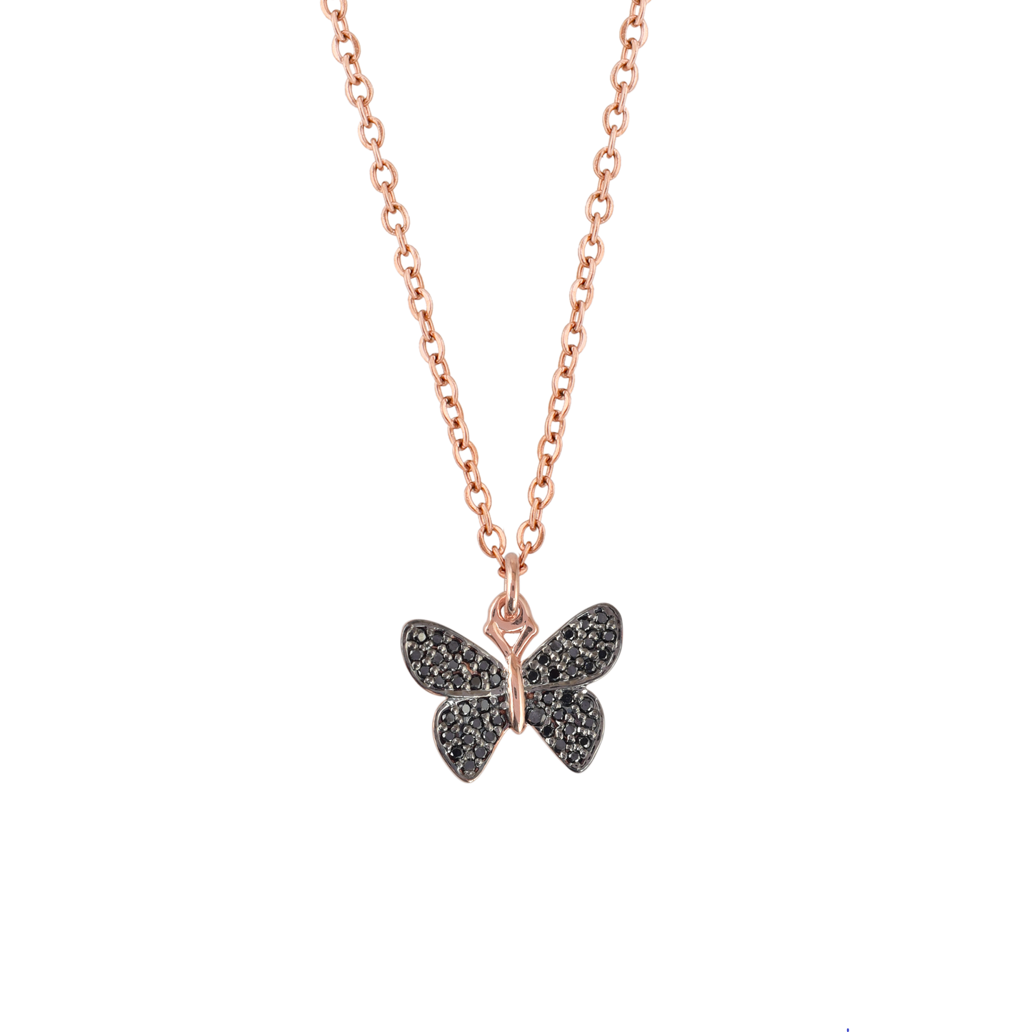Butterfly Pendant Necklace Silver