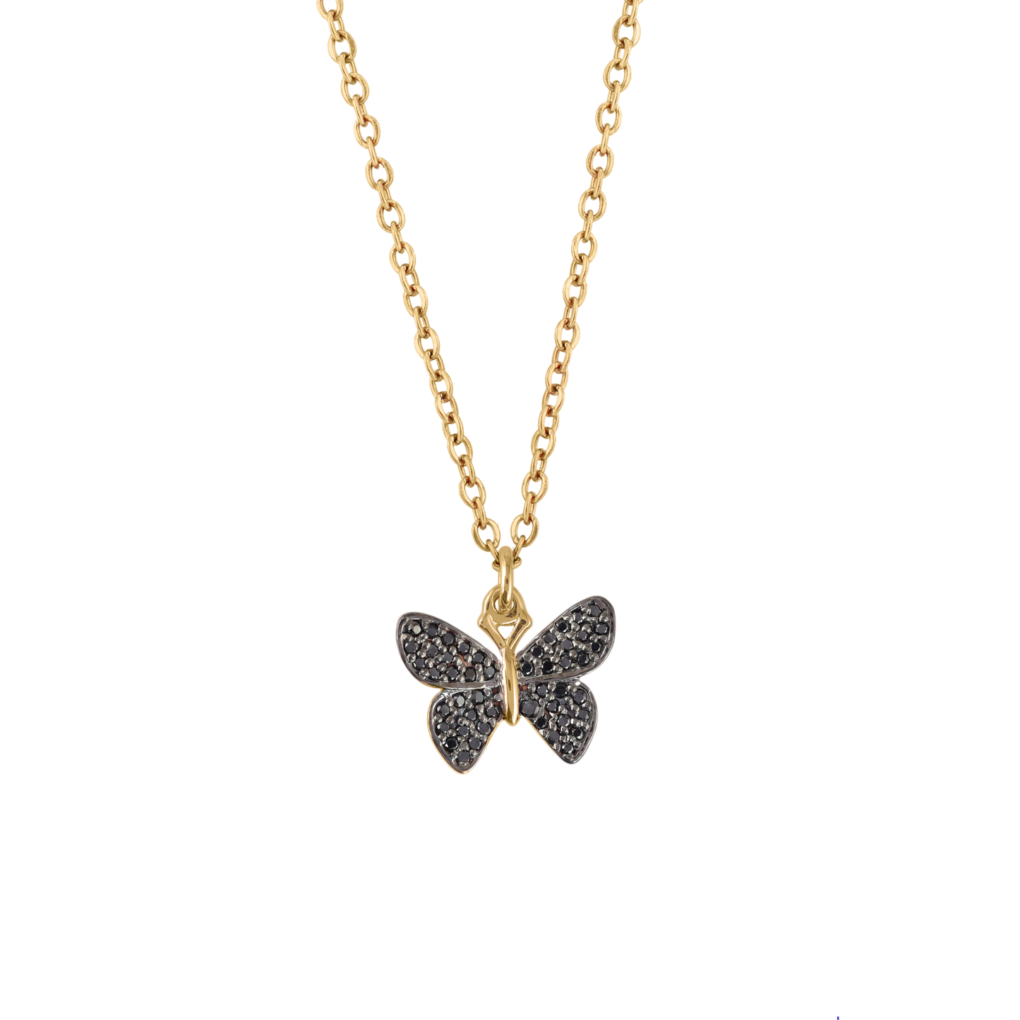 Butterfly Pendant Necklace Silver
