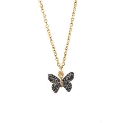 Butterfly Pendant Necklace Silver