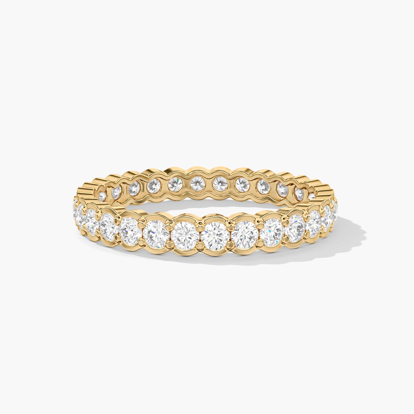 Diamond Eternity Band White Gold Plated
