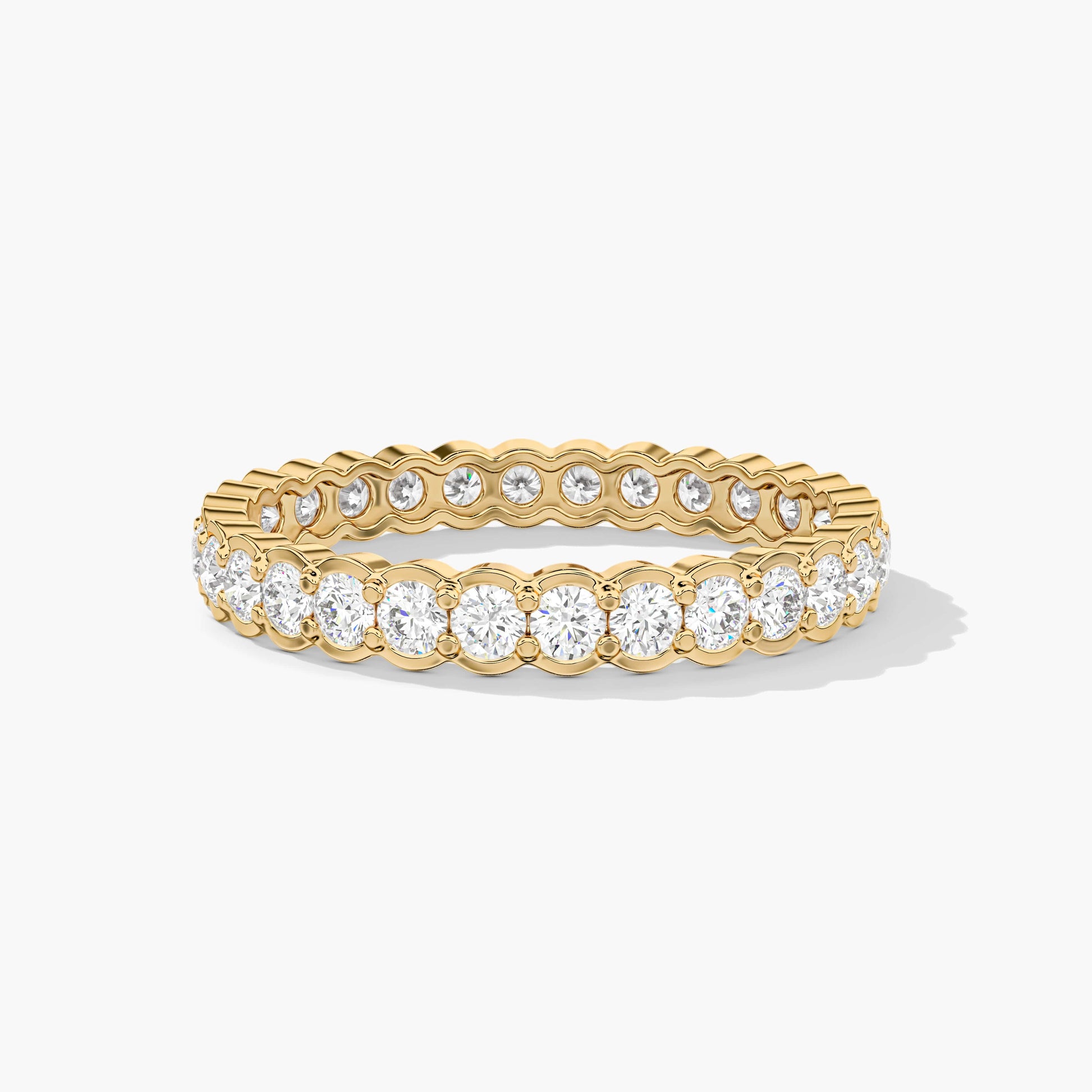 Diamond Eternity Band White Gold Plated
