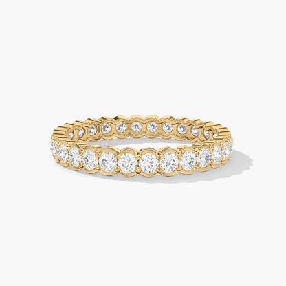 Diamond Eternity Band White Gold Plated
