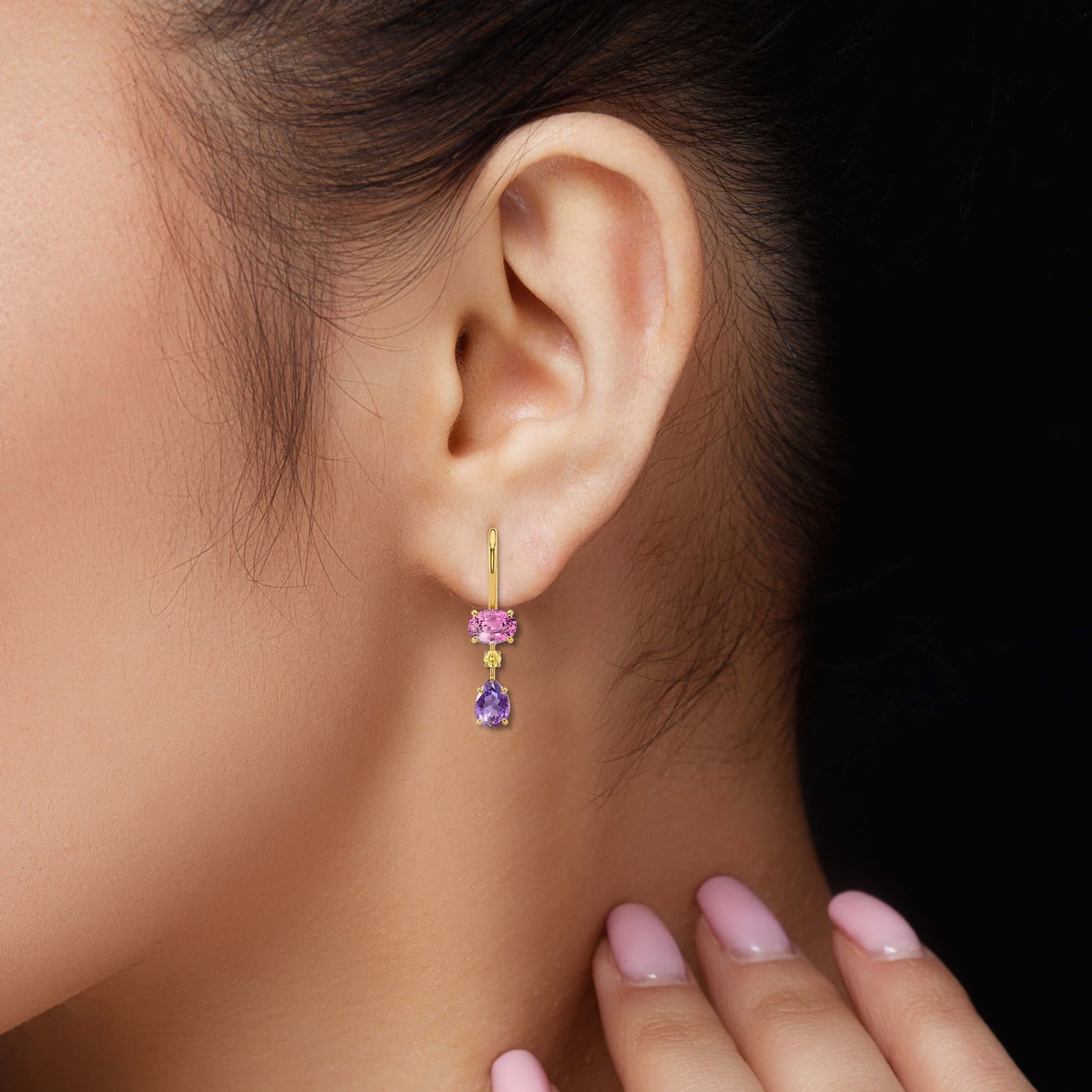 Silver Gemstone Earrings
