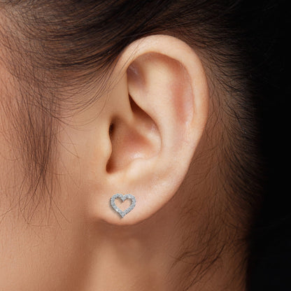 Sterling Silver Heart Earrings for Women