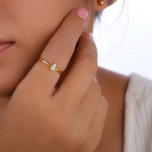 single diamond ring for women