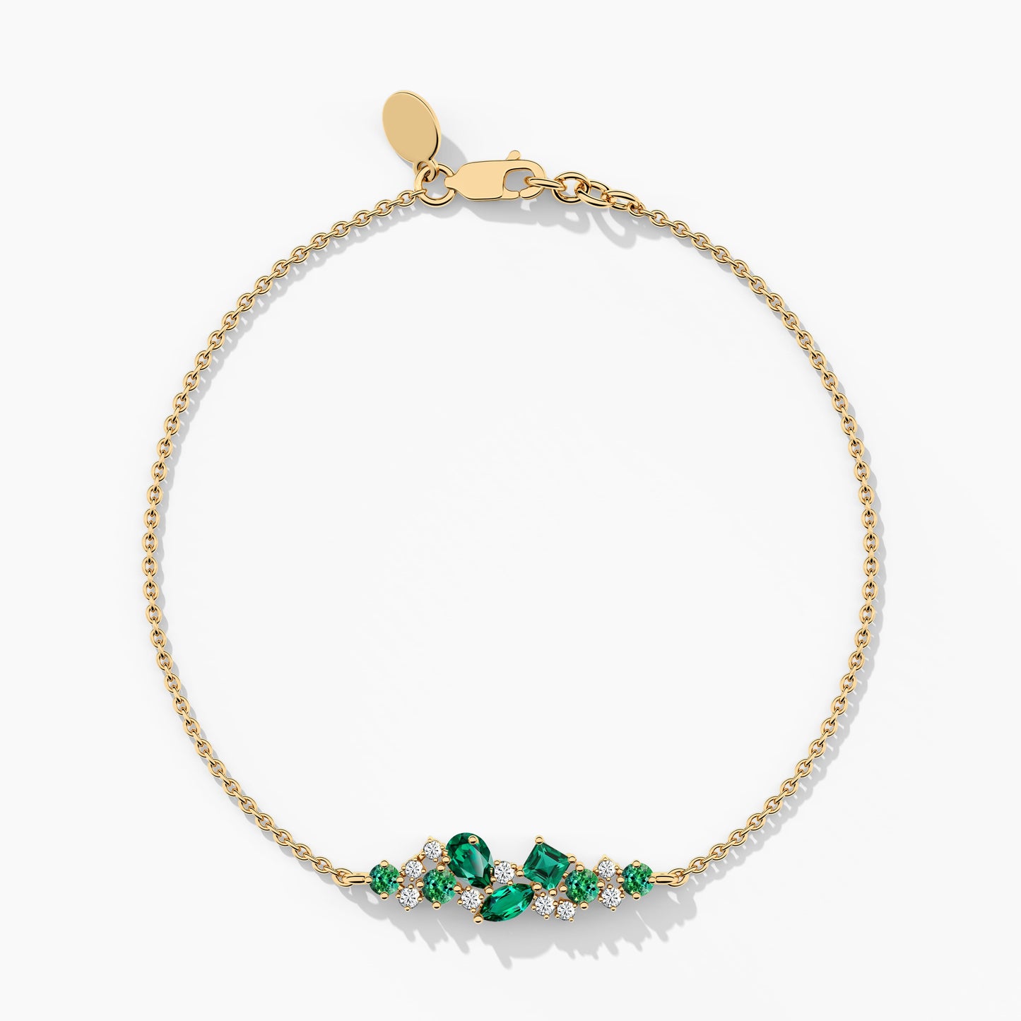 Sterling Silver Emerald Bracelet for Girls