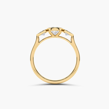 yellow gold diamond ring without prong