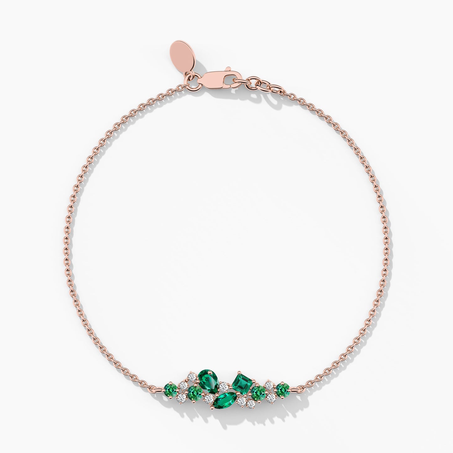 Sterling Silver Emerald Bracelet for Girls
