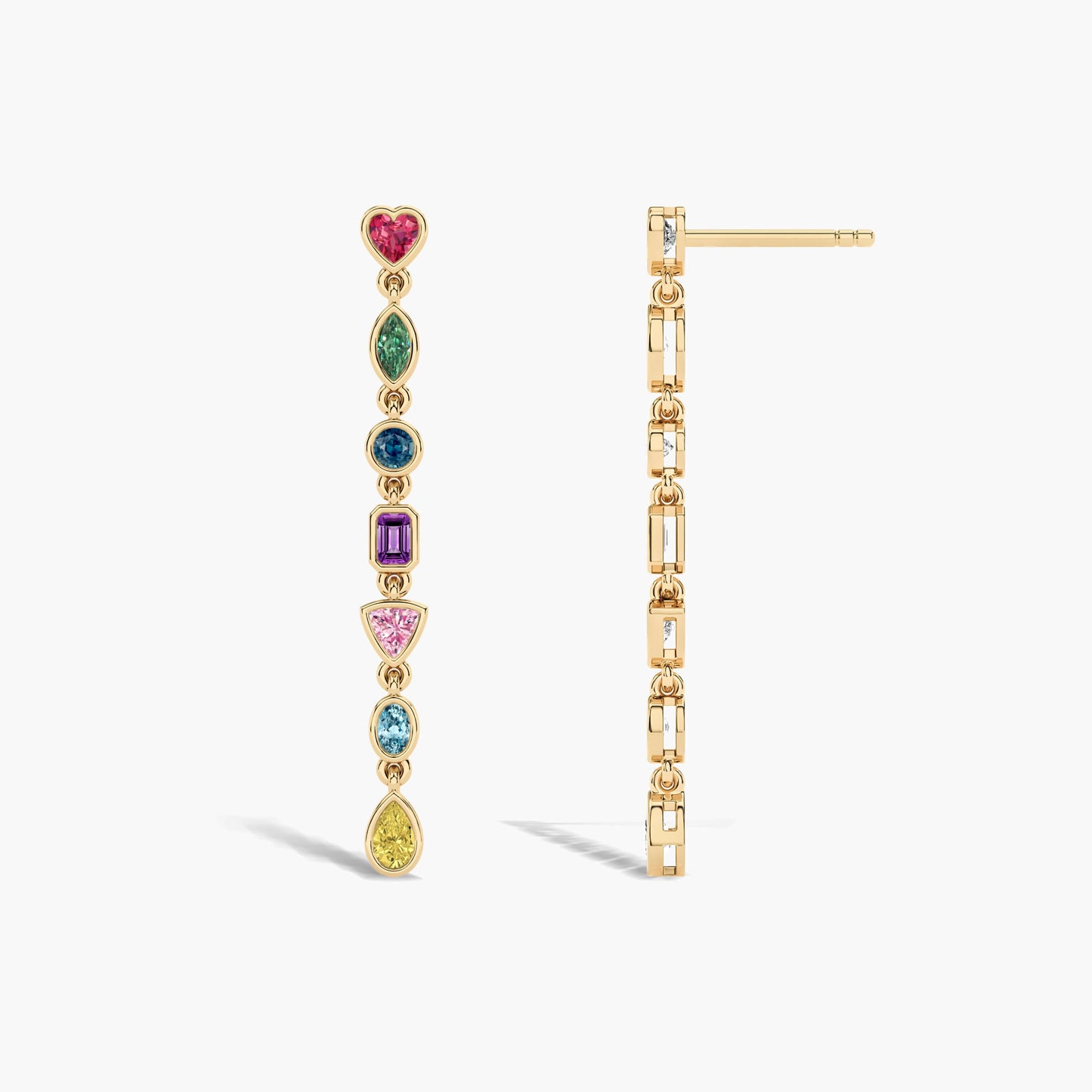Rainbow diamond earring