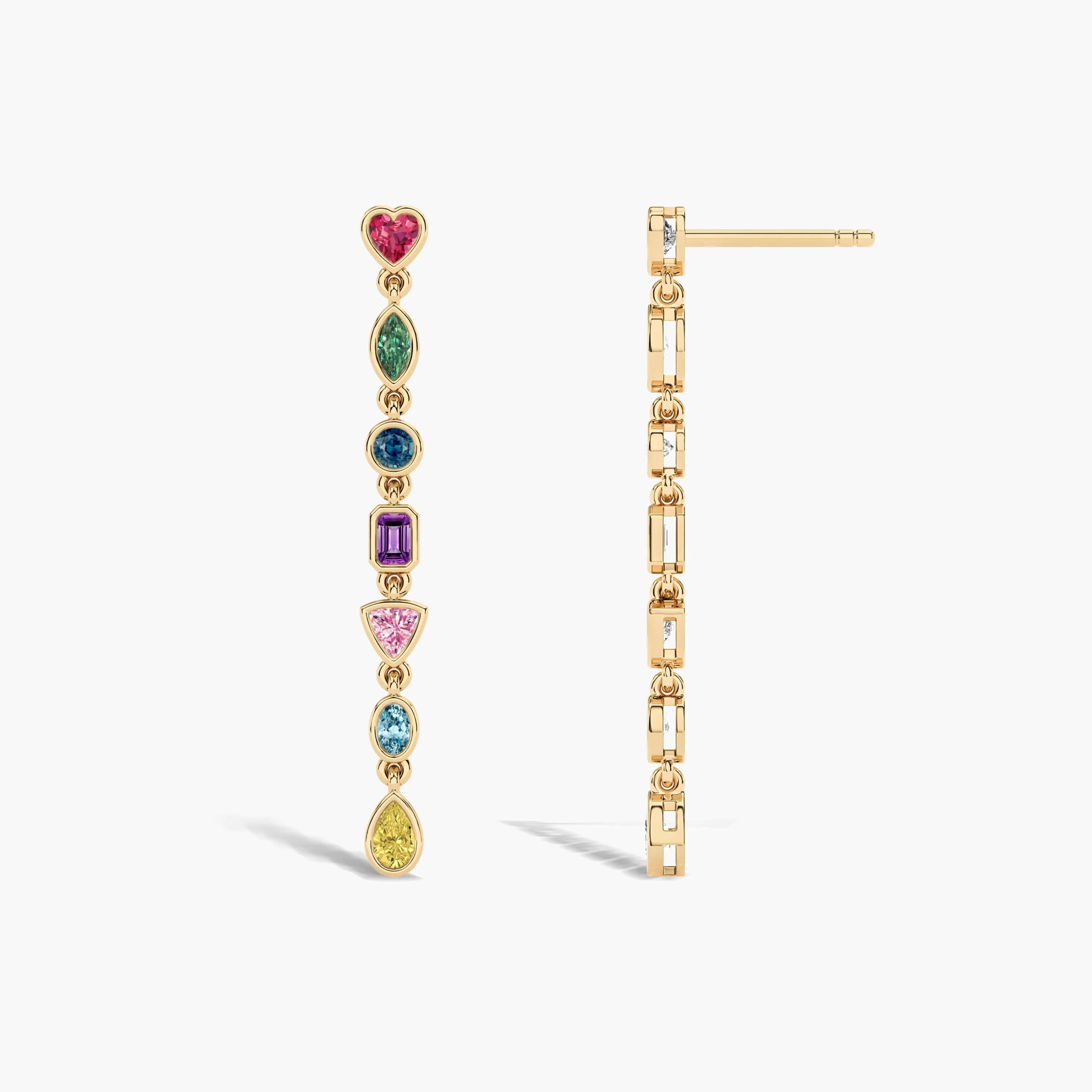 Rainbow diamond earring