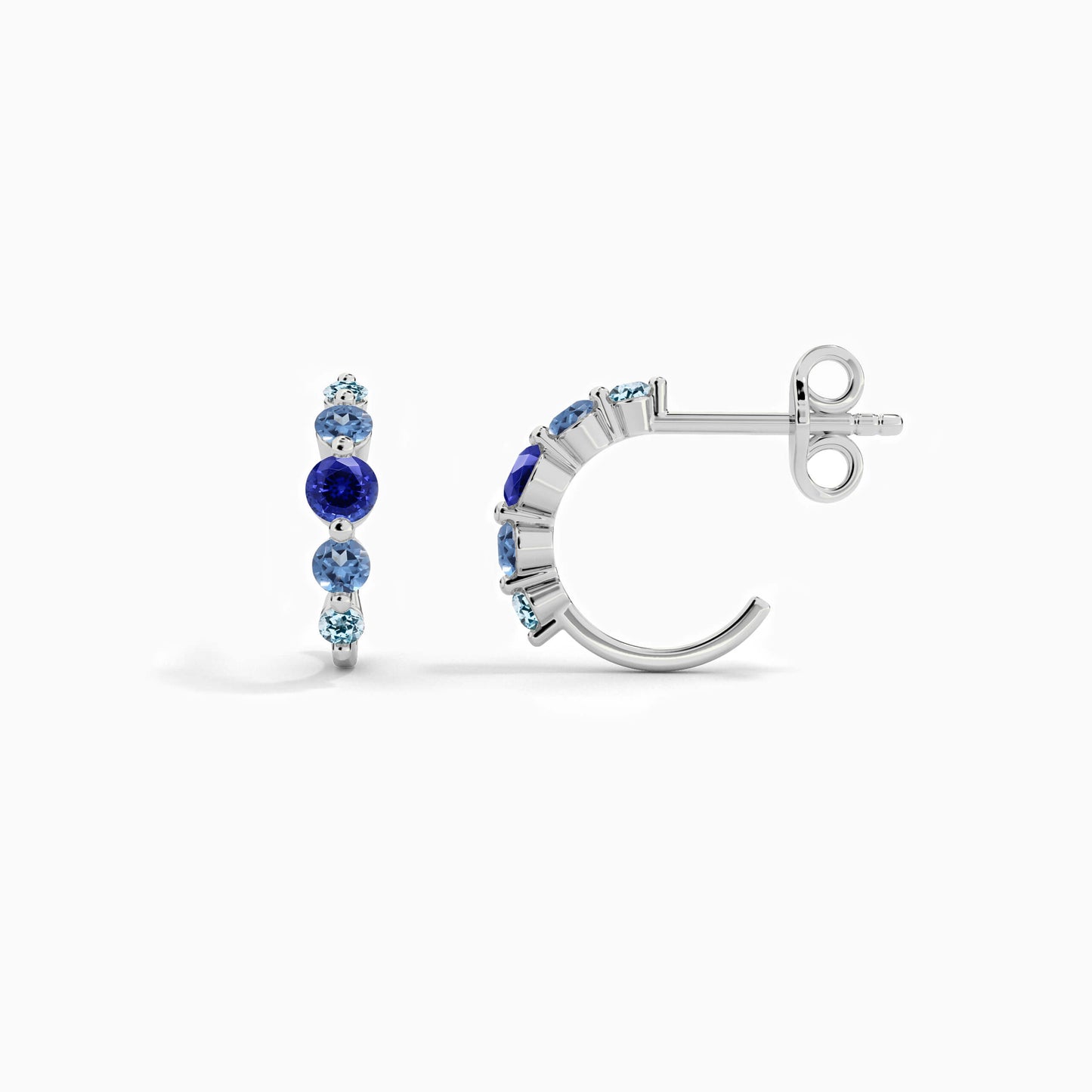 Silver diamond earrings