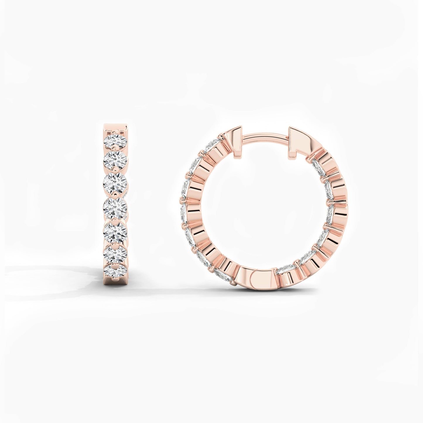 silver stone earrings