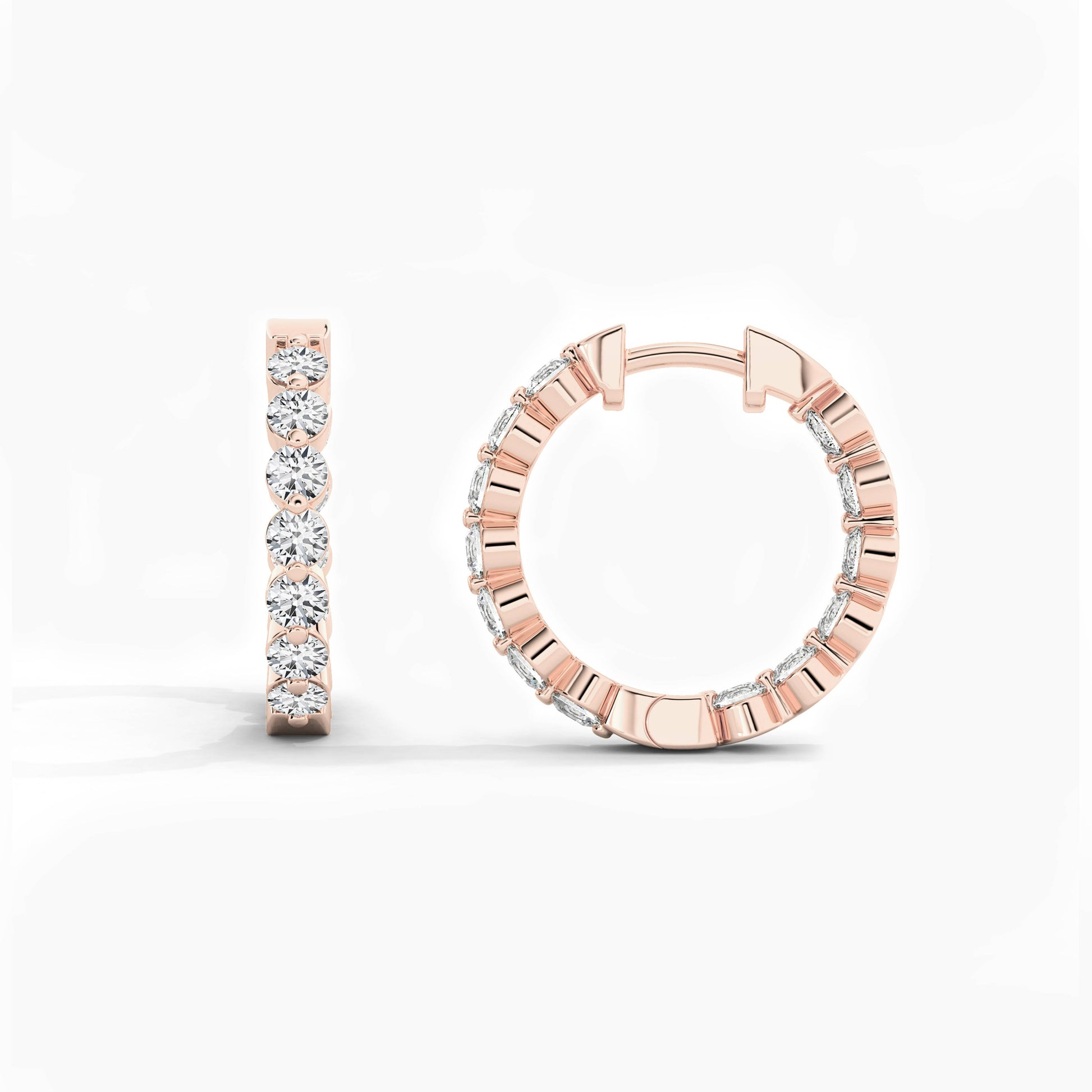 silver stone earrings