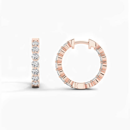 silver stone earrings