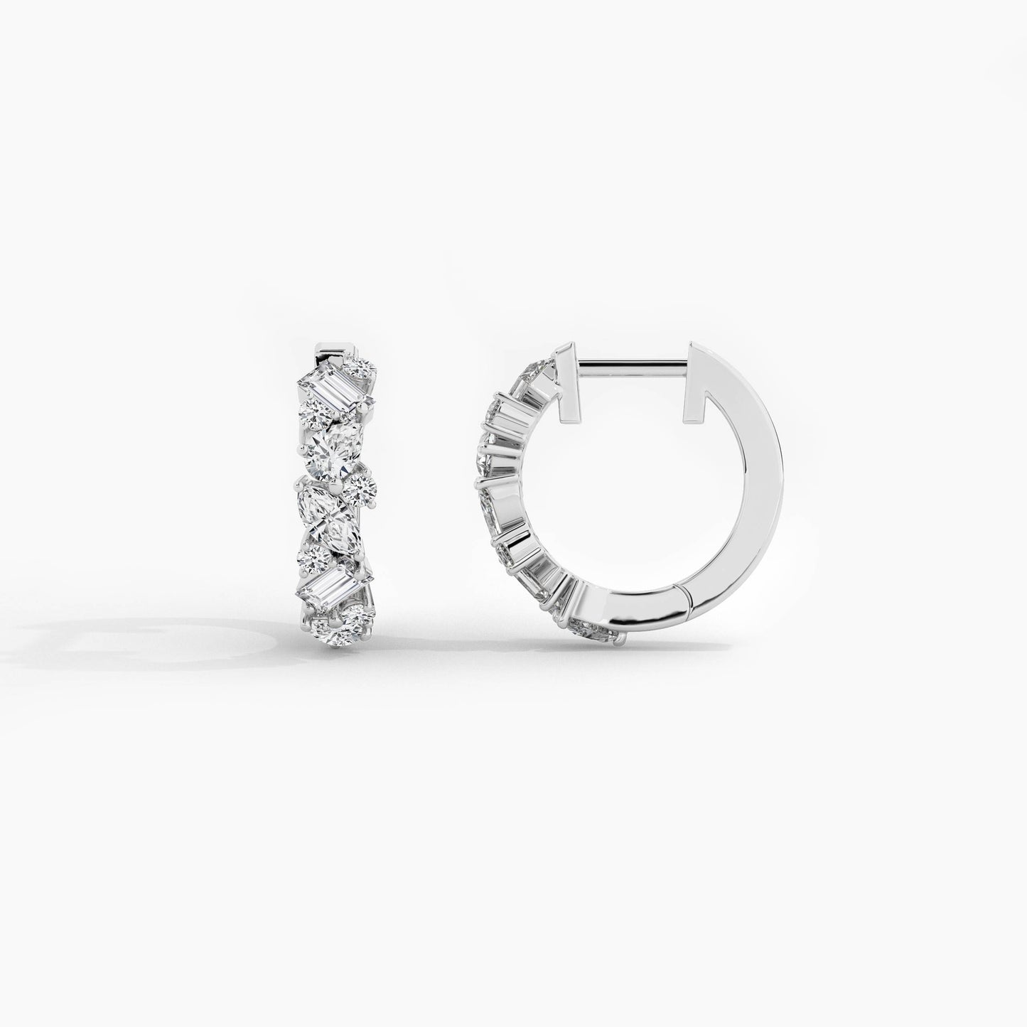 silver diamond earrings