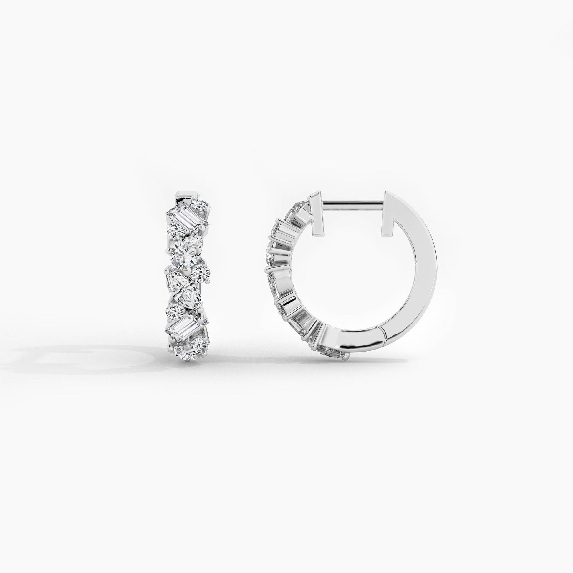 silver diamond earrings
