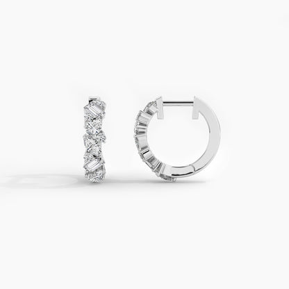 silver diamond earrings
