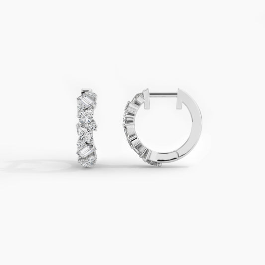 silver diamond earrings