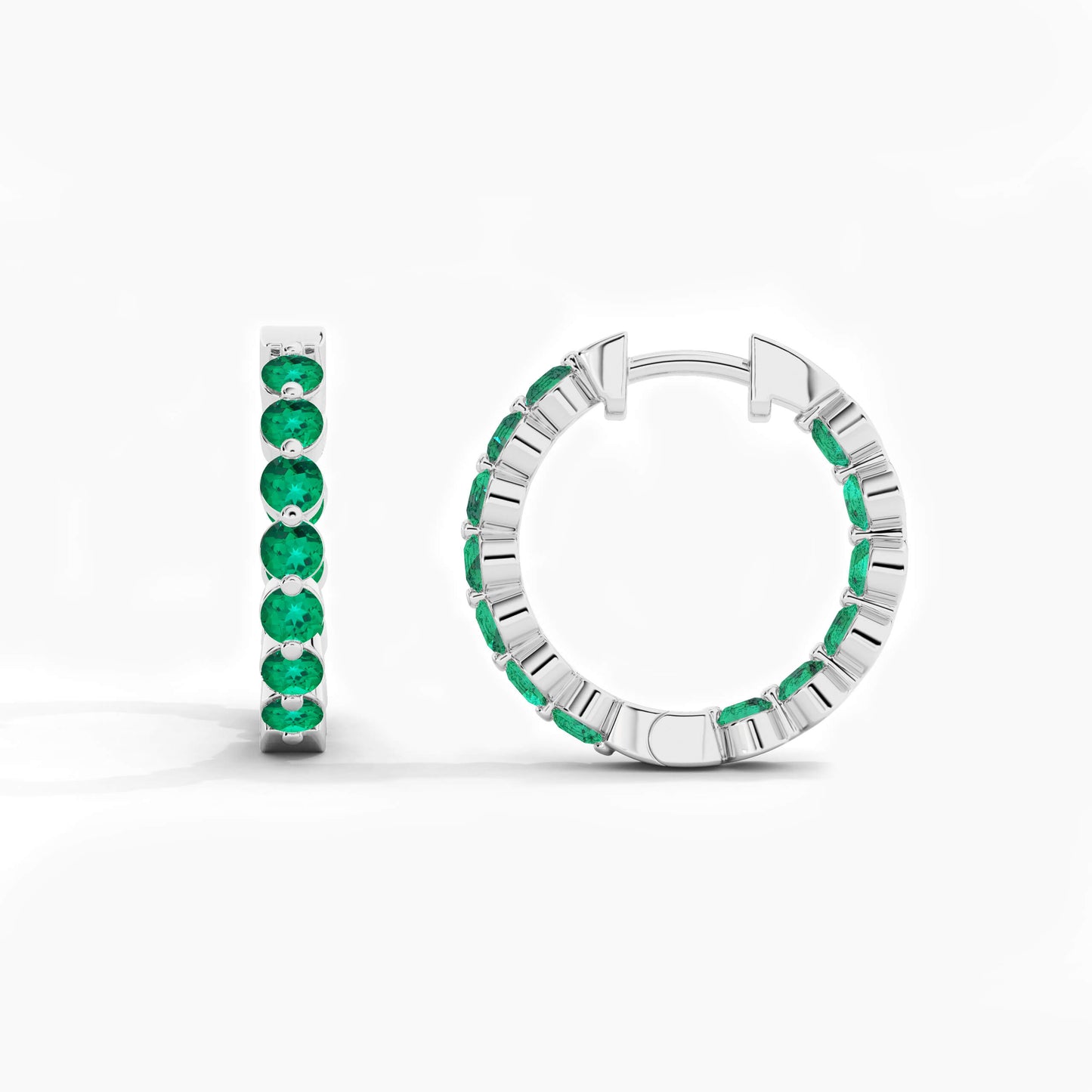 pure silver hoop earrings