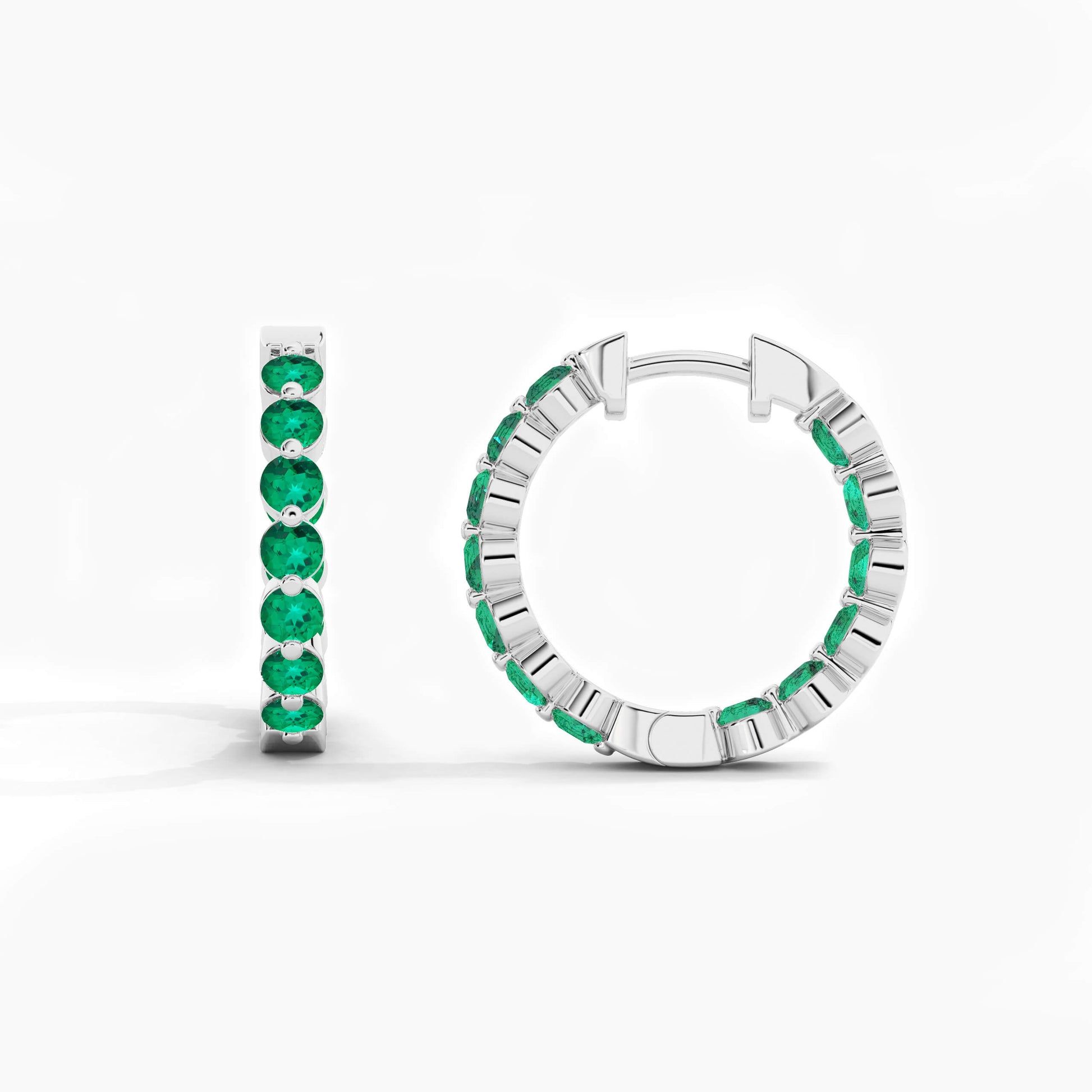 pure silver hoop earrings