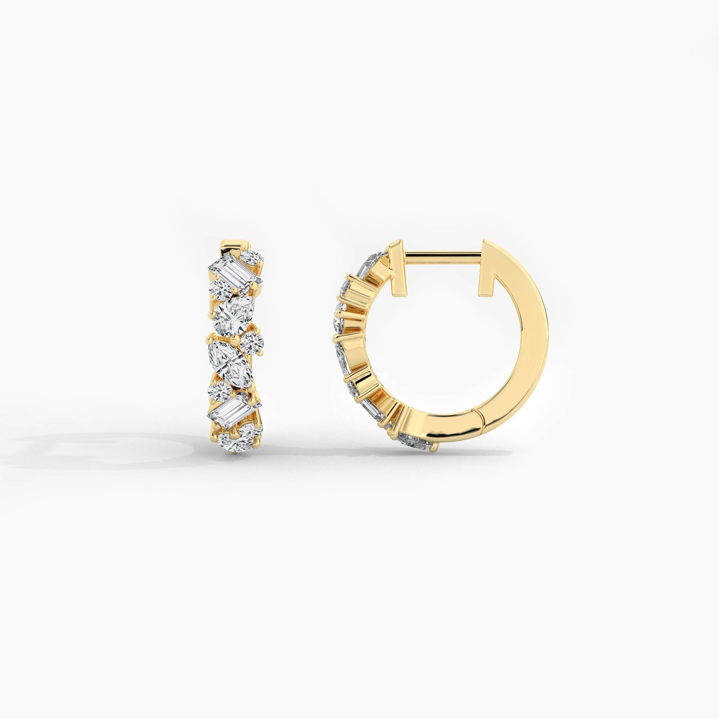 silver diamond earrings