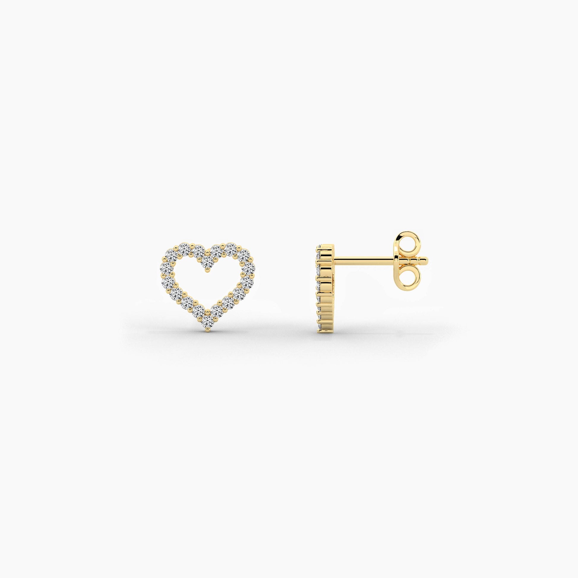 heart shaped stud earrings​
