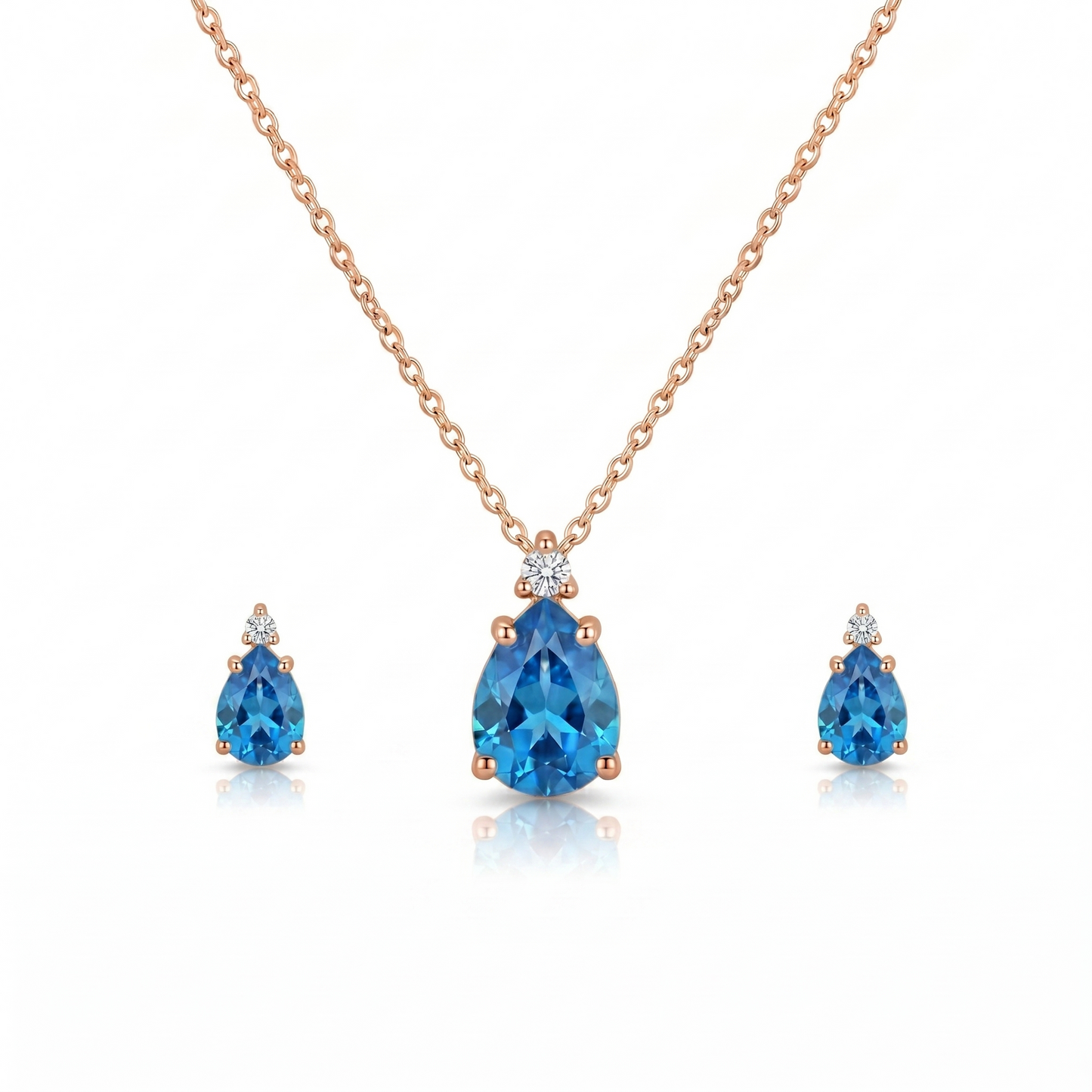 Sterling Silver Blue Diamond Pendant
