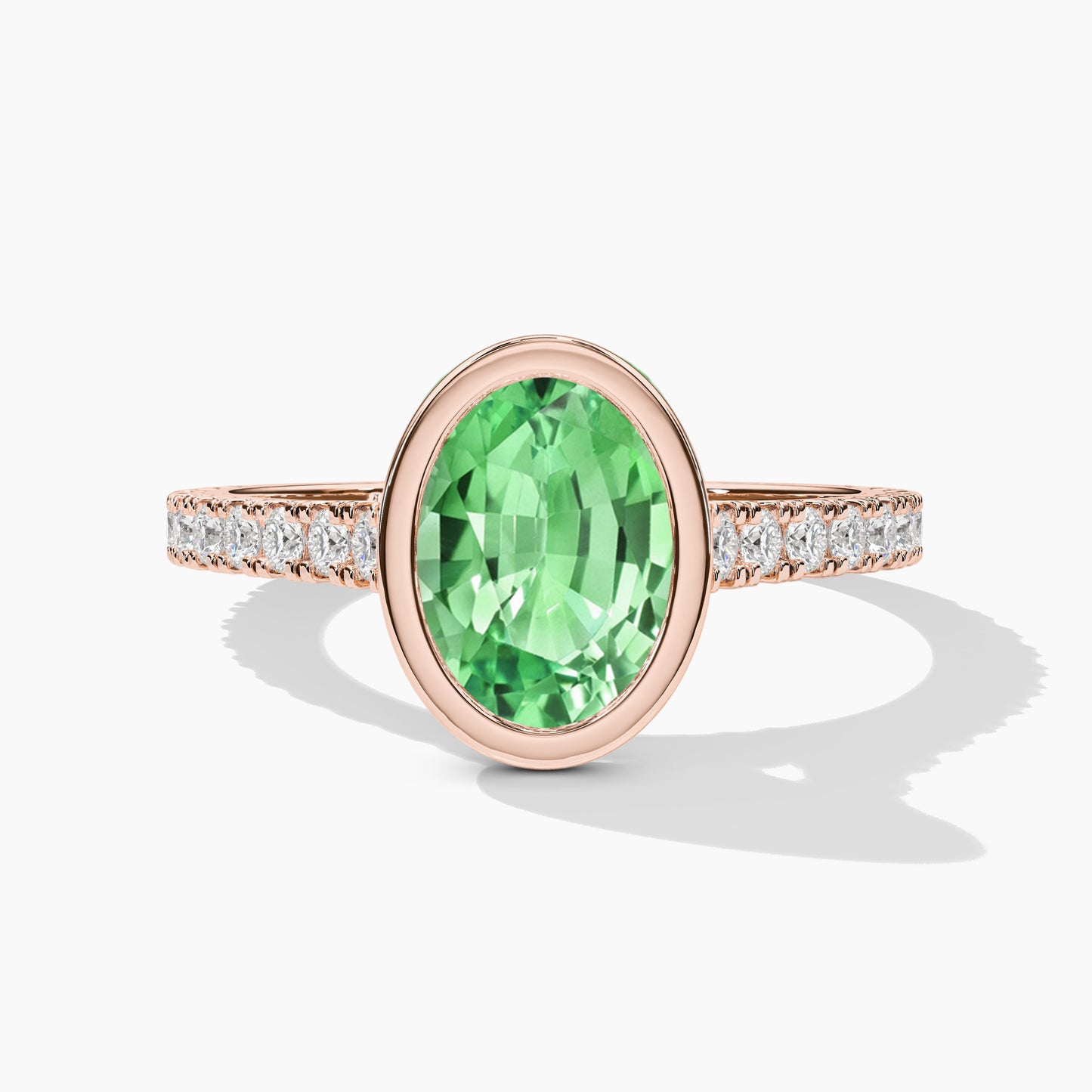 True love ring green diamond