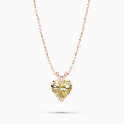 yellow diamond pendant