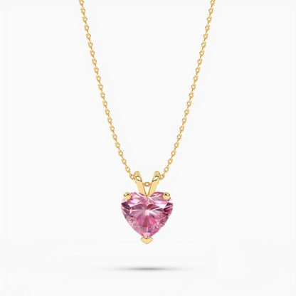 yellow gold plated caratiro diamond heart pendant