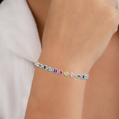 silver diamond bracelet