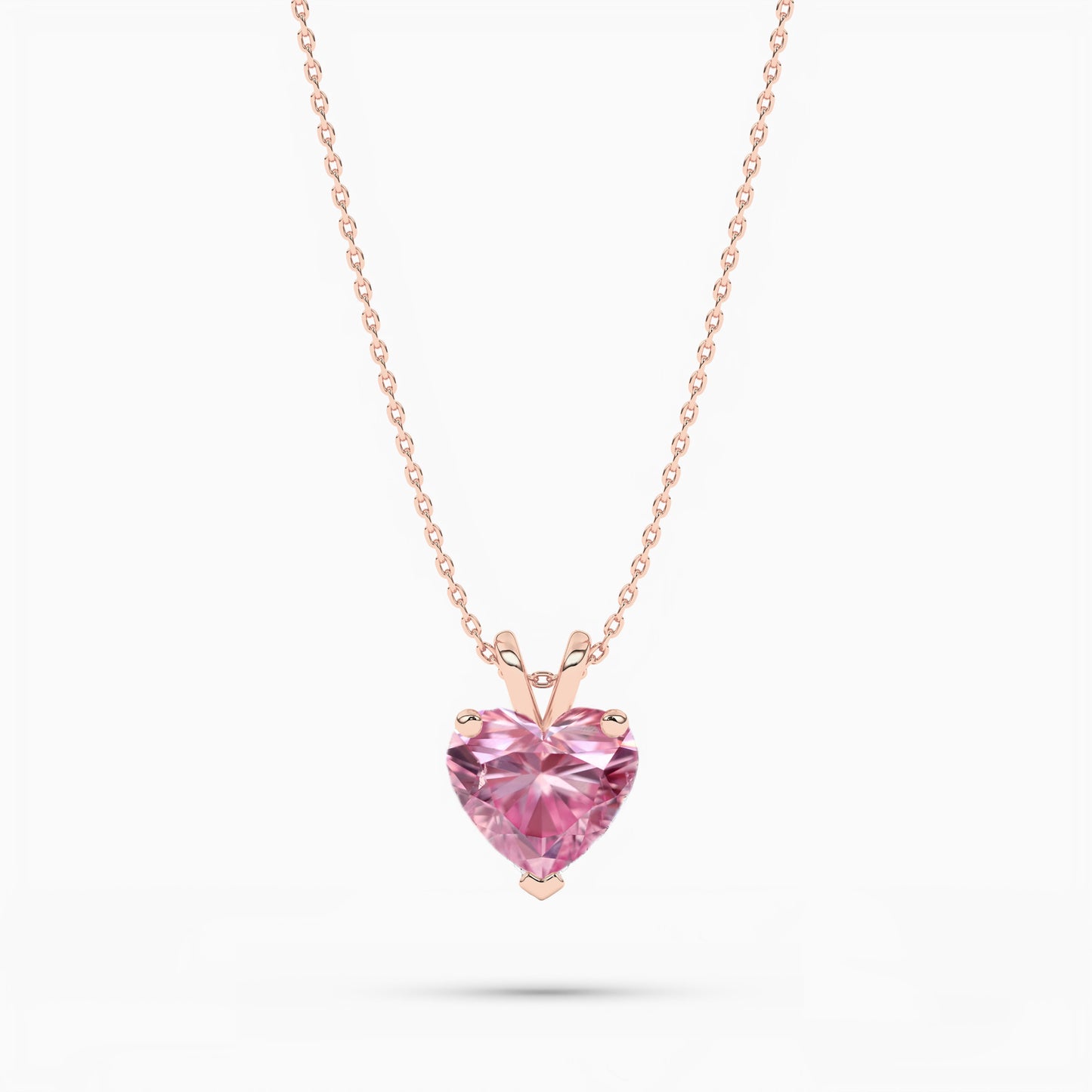Rose gold plated caratiro diamond heart pendant