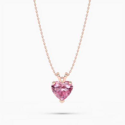 Rose gold plated caratiro diamond heart pendant