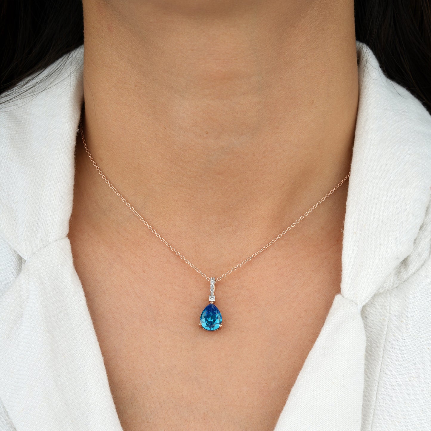 blue diamond necklace