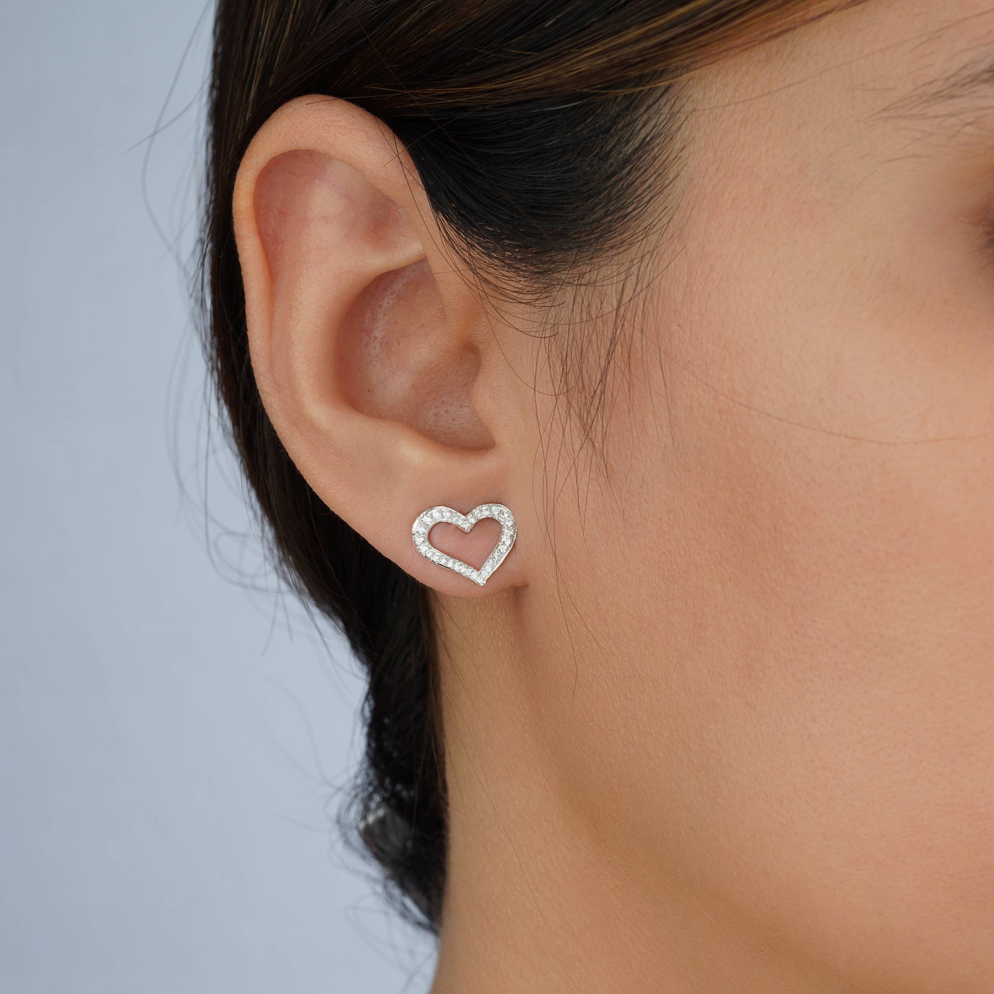 heart shaped diamond earrings
