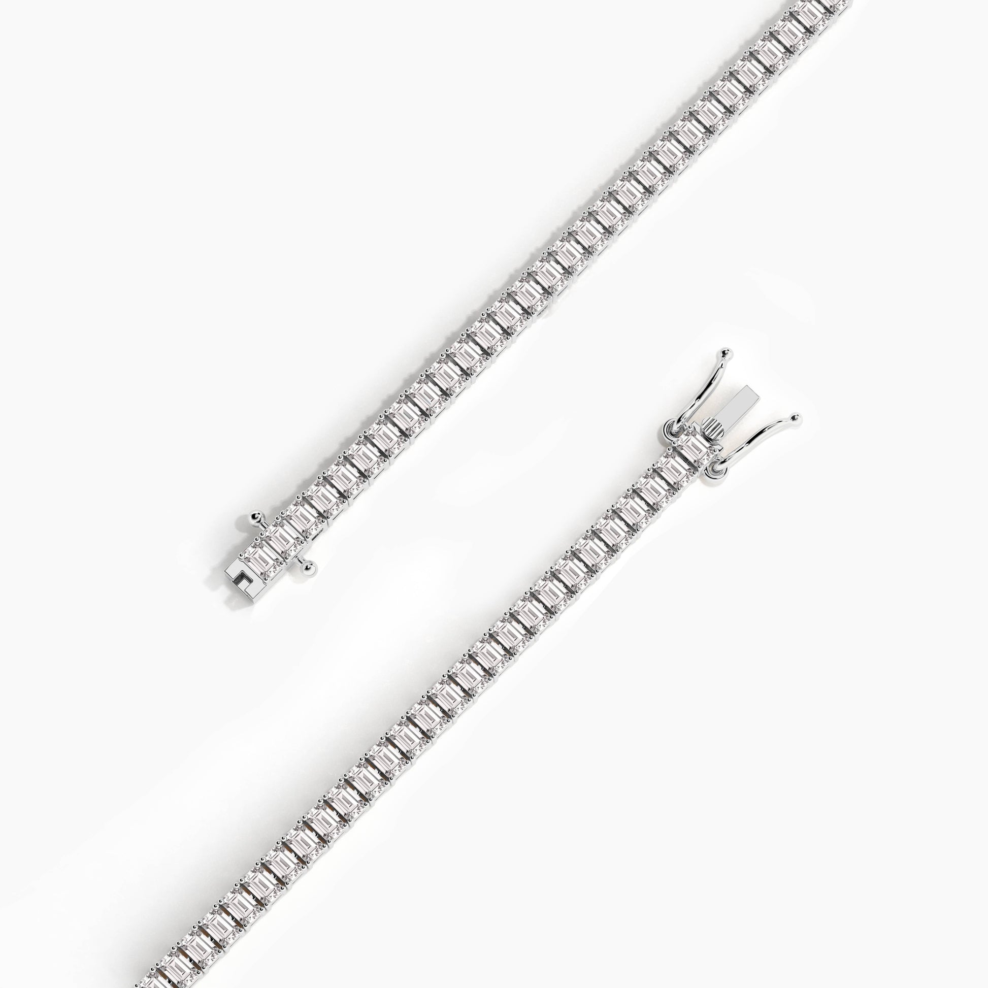 diamond emerald tennis bracelet white gold