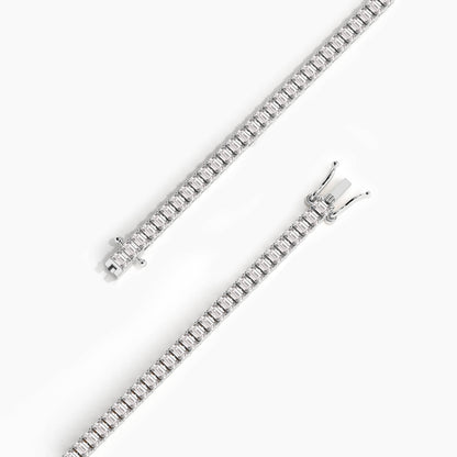 diamond emerald tennis bracelet white gold
