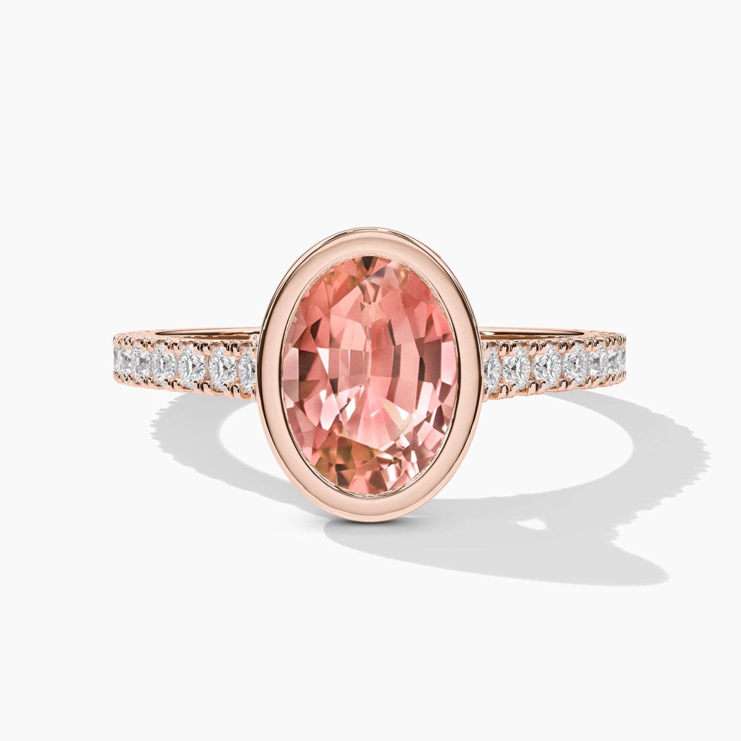 Oval Orange diamond ring