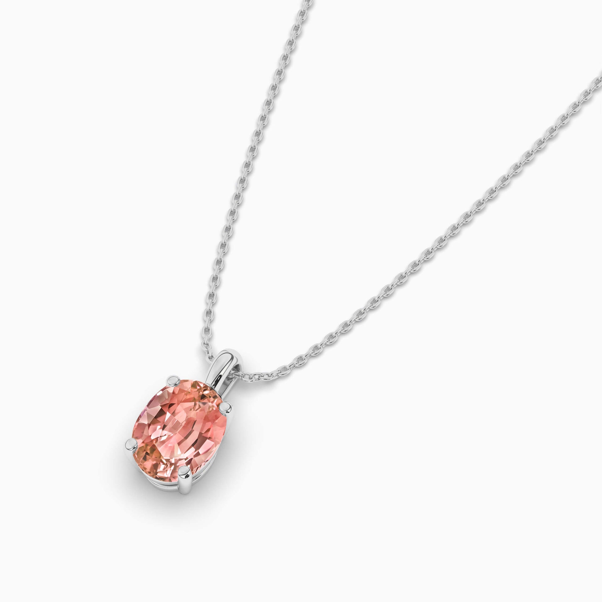 Orange diamond necklace