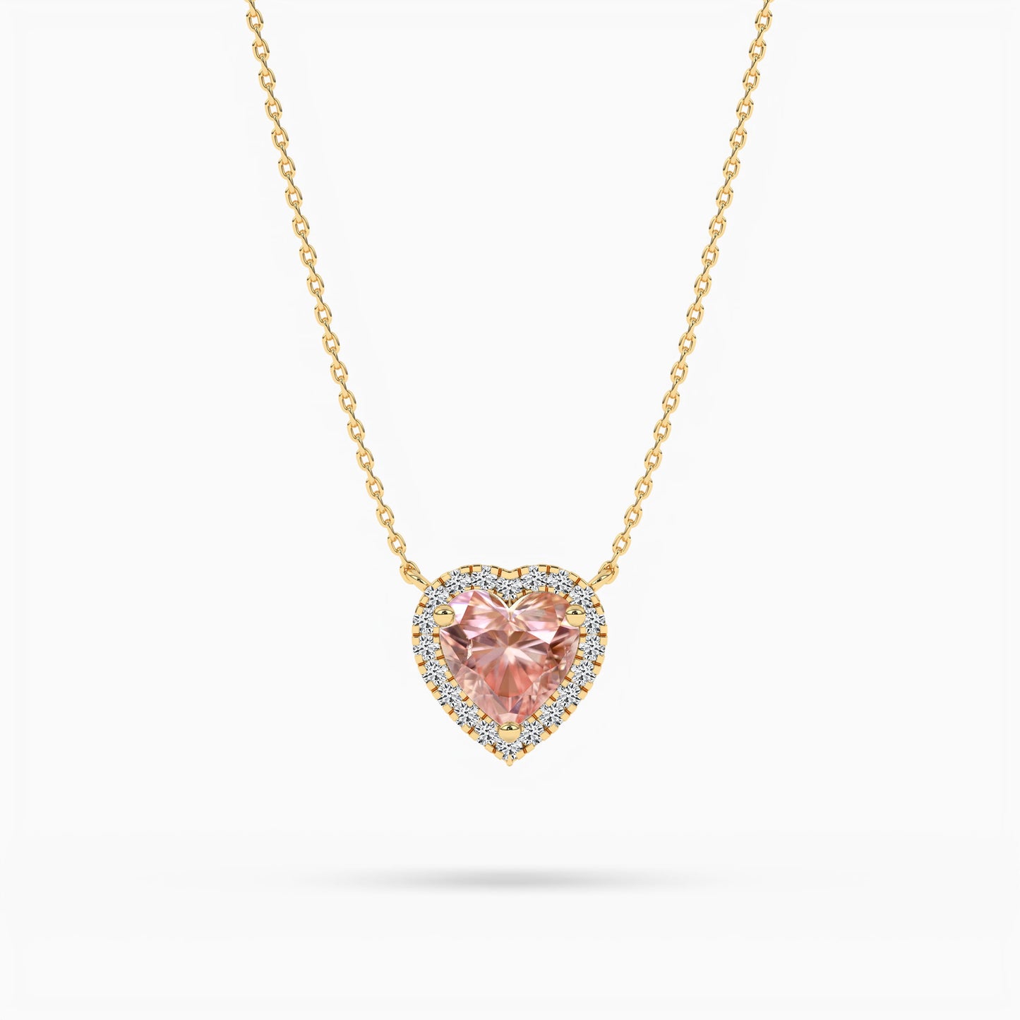 Orange diamond pendant necklace