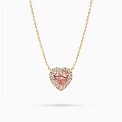 Orange diamond pendant necklace