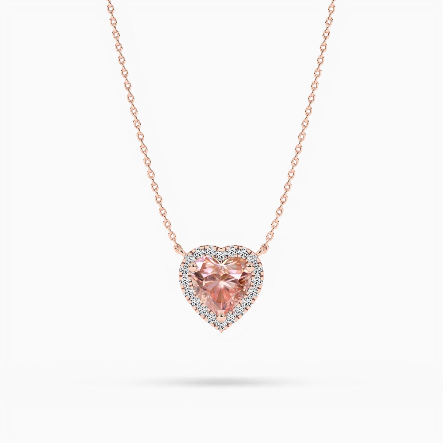 Orange diamond pendant necklace