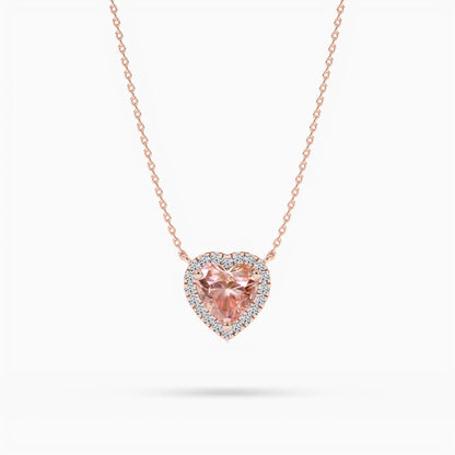 Orange diamond pendant necklace