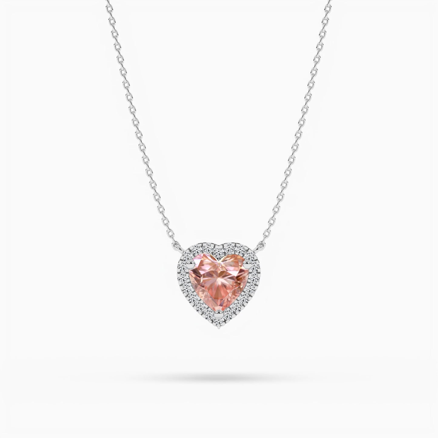 Orange diamond pendant necklace