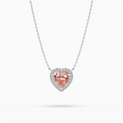 Orange diamond pendant necklace